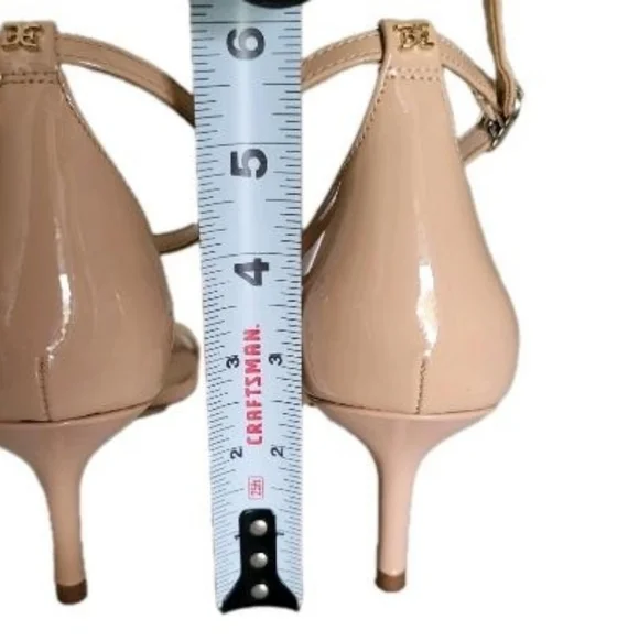 Sam Edelman Kitten Heel Beige Blush Tan Peonie Square Toe High Heel Shoe Women 9 - Picture 13 of 15